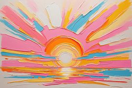 Abstrakter Horizont mit Sonnenstrahlen