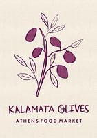 Kalamata-Oliven Athener Lebensmittelmarkt Griechenland
