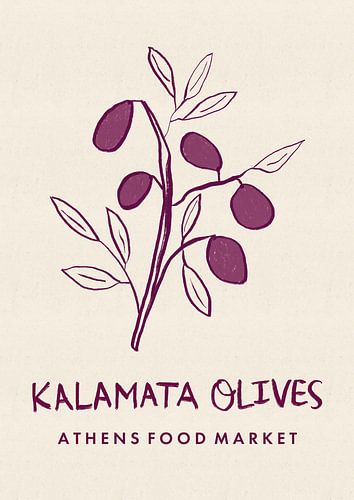 Kalamata-olijven Athene Levensmiddelenmarkt Griekenland