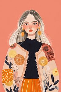 Orangefarbenes Flair