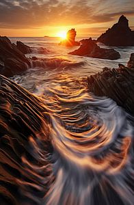 Goldene Stunde am Meer