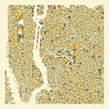 New York Kaart van Jazzberry Blue