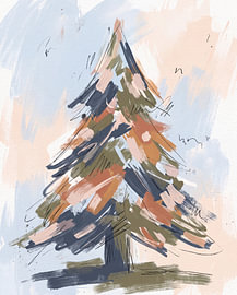 Stilisiertes Baum-Abstraktes Gemälde von Your unique art