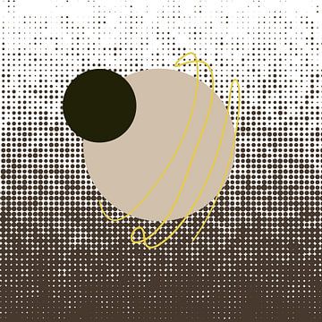 Aardtinten Geometric Abstract Art - Illustratie van ComfortQ