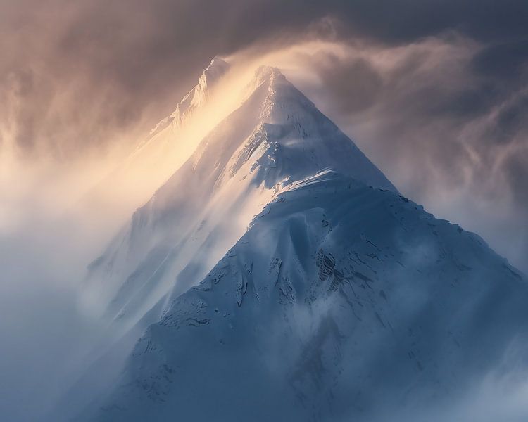 Wintermorgen am Berg von fernlichtsicht