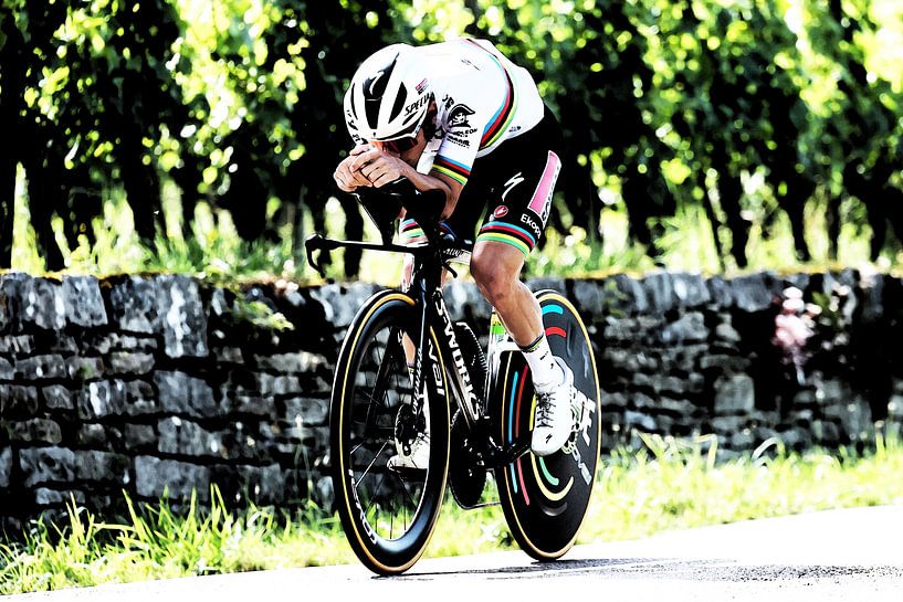 Remco Evenepoel Wereldkampioen tijdrijden Tour warmup 2024 fresco van FreddyFinn