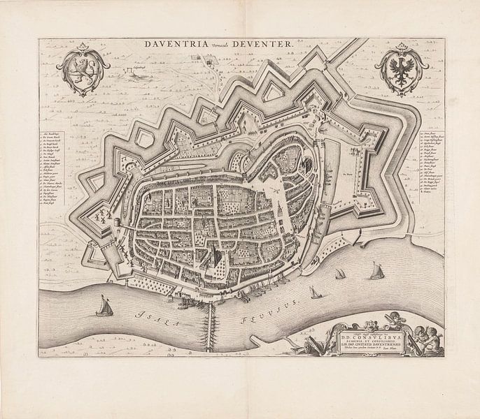 Plattegrond van Deventer 1652 van Marieke de Koning