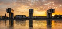 Keulse Kraanvogelhuizen bij zonsondergang (Panorama) van Frank Herrmann thumbnail
