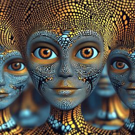 Alien à la peau de reptile sur Ton Kuijpers