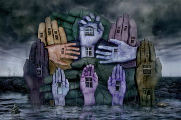 Das Hand Haus surrealismus Fantasy Düster