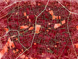 Karte von Talence im stil 'Amber Autumn'