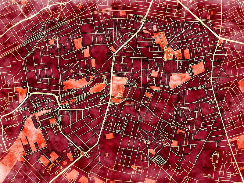 Carte de Talence avec le style 'Amber Autumn' par Maporia