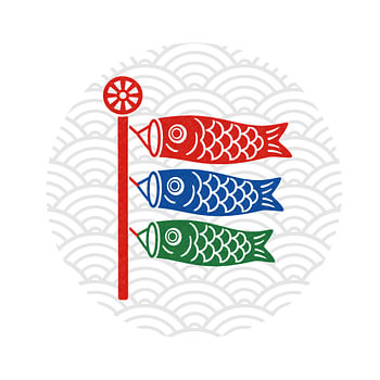 Traditional Koinobori Japanese Carp Painting