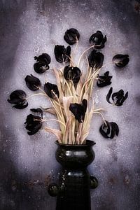 schwarze Vase mit Tulpen von Karel Ham