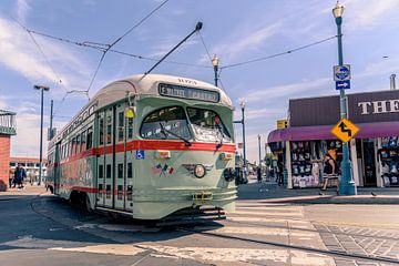 Traditionele tram in San Francisco van Arjen Tjallema
