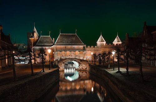 Koppelpoort Amersfoort wieder mit Nordlichtern, Aurora