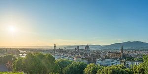 Florenz Luftaufnahme Stadtbild in einem schönen Tag, Toskana, Italien