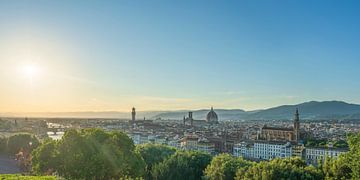 Florenz Luftaufnahme Stadtbild in einem schönen Tag, Toskana, Italien von Stefano Orazzini