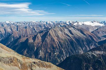 Alpentoppen in de zomer van Peter Leenen