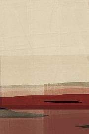 Japandi. Paysage abstrait minimaliste en brun et beige sur Art minimaliste abstrait