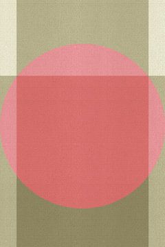 Abstracte zachte pasteltinten geometrische kunst in roze en grijs van Abstract Minimalist Art