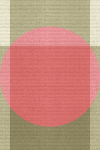 Abstracte zachte pasteltinten geometrische kunst in roze en grijs