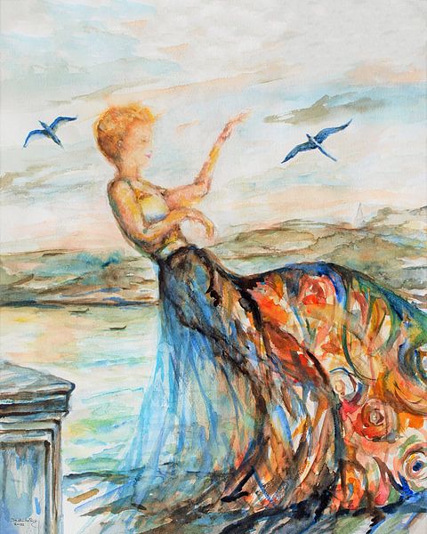 Come and dance without worry with me in the summer light. by Ineke de Rijk