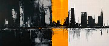 City view with reflection - Abstract by Poster Art Shop