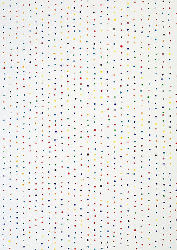 Abstract Wit Gekleurde Stippen