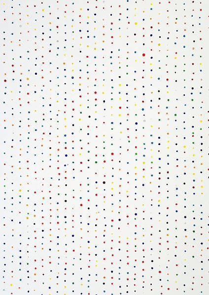 Abstract White Coloured Dots by Niklas Maximilian