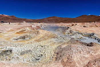 De moddervulkanen en fumarolen van de Altiplano in Bolivia