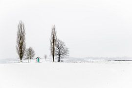 Lonely chapel in the snow by Dirk Smets