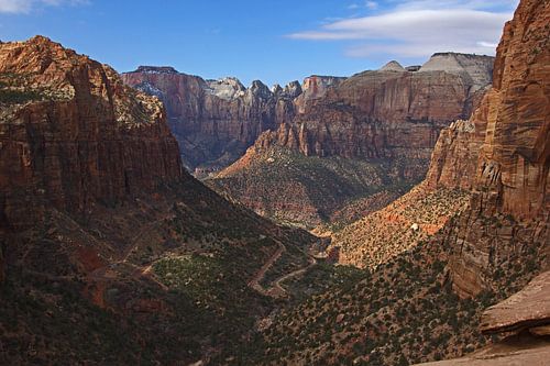 Zion National Park uitzicht vanaf de Canyon Overlook Trail, Amerika