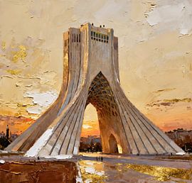 The Azadi Tower, Tehran, Iran by Johannas Art Creations