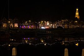 Historischer Hafen bei Nacht von Rik Brussel