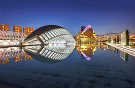 Night-time view of the City of Arts and Sciences by Christoph Hermann