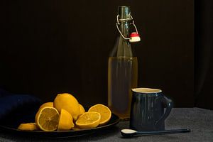 stilleven Verfrissende citroenen van Ineke Huizing
