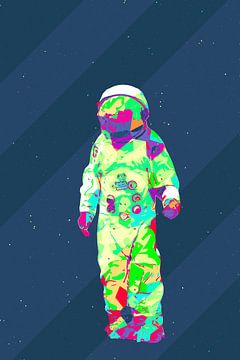 Spaceman AstronOut (Blauw) van Gig-Pic by Sander van den Berg