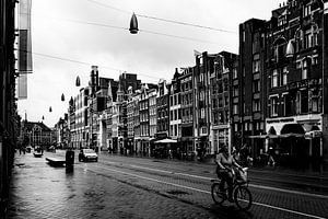 Stadtfotografie Der Damrak Amsterdam von Linsey Aandewiel-Marijnen