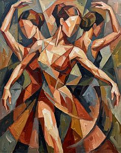 Fractured Rhythm of Three Dancers