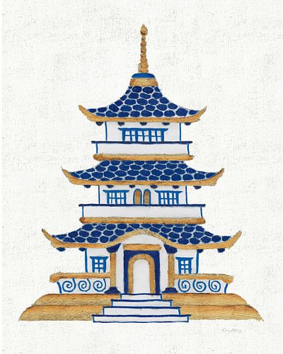 Flora Chinoiserie VIII Textured, Emily Adams