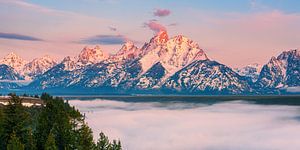 Sonnenaufgang am Snake River Overlook, Wyoming