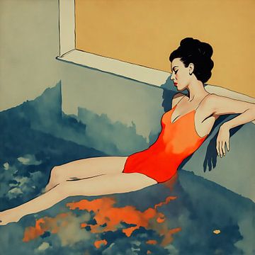 Serene Elegance in Orange