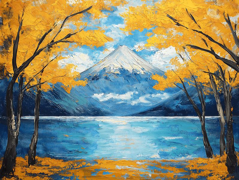 Berg Fuji im Herbst von Littlewhitecat