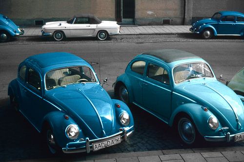 Volkswagen Beetle and Renault Floride, 1966