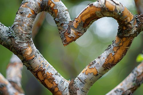 Hartvormige verweving van boomtakken