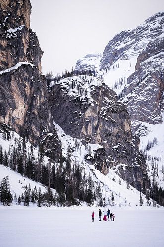 Winter at the Braies Lake