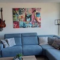 Klantfoto: Listen to the music van Janet Edens, op canvas