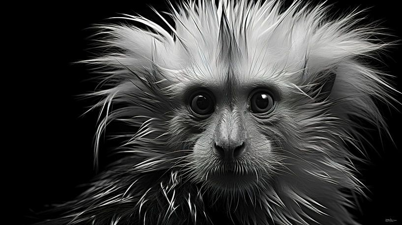 Wildtiere in Schwarz und Weiß von Gelissen Artworks
