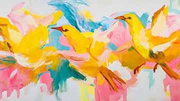 Abstract vogel dans van But First Framing